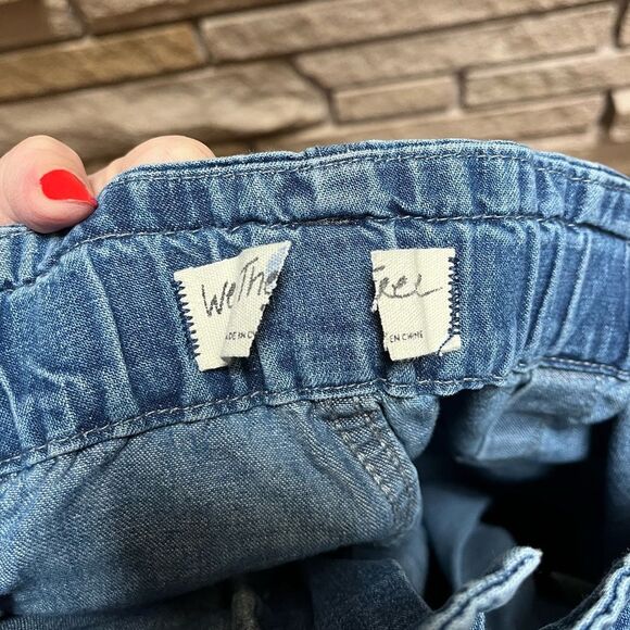 Free People We The Free Sawyer Wide Leg Barrel Jean Spruce Blue small - Picture 8 of 11